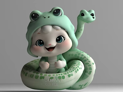 Baby Snake Year of the Snake Ornaments 3d model