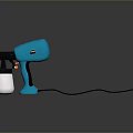 Practical Blue Electric Spray Gun With White Container And Black Cable For Household Use