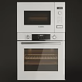 BOSCH Built in Oven and Microwave Stacked as Modern Kitchen Appliances