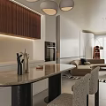 Modern Living Dining Room Interior With Beige Sofa Green Accent Chair Round Coffee Table Tv Wall