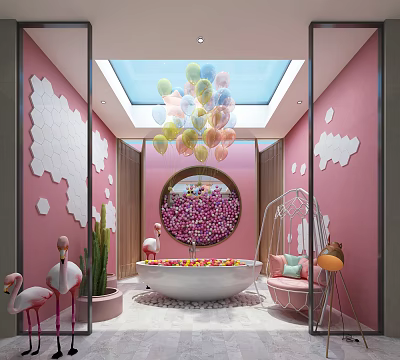 Modern leisure area milk tea shop 3d model