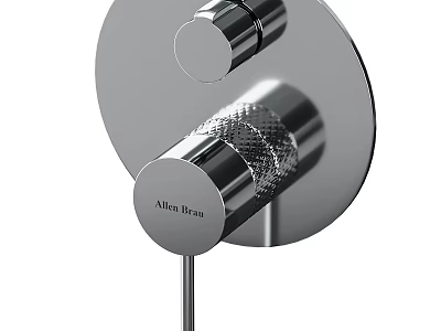 Allen Roth Modern Shower Faucet With Chrome Finish And Sleek Control Knob 3d model