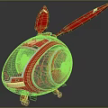 Futuristic Red Flying Vehicle Concept Featuring Transparent Cockpit And Sleek Wings