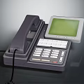Commercial Business Phone Equipment With Green Display Screen Keypad And Handset