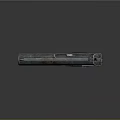 Vintage Pistol Featuring Silver Metal Brown Leather Grip Shiny Surface On Dark Reflective Background