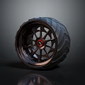 High Quality Car Parts Tire and Wheel Rim with Deep Tread and Red Center Logo