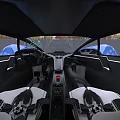 Stunning Futuristic Blue Supercar With Sleek Aerodynamic Design And Transparent Roof