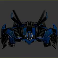Blue Mecha Robot With Sci Fi Armor And Mechanical Arms Design