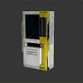 Modern White and Yellow Air Cooler Fan With Display Window And Control Panel