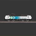 Vectron 230 Electric Train Model on Railway Track with Detailed Design