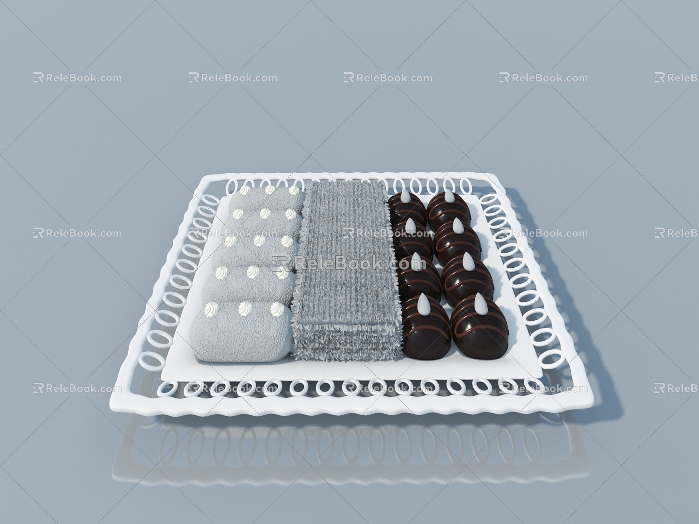 Boutique food ornaments 3d model