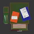Practical Green Shoe Cabinet Featuring Multiple Drawers And Open Drawer Storage Design