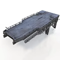 Industrial Metal Platform Equipment With Railings And Heavy Duty Support Beams