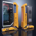 Modern All in One Machine With Large Display Control Panel And Yellow Black Design