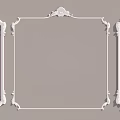 French line carved component 3d model