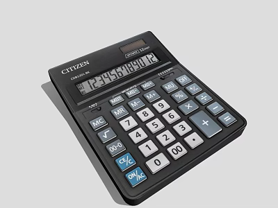 Citizen Calculator Essential Office Appliance with Digital Display and Function Keys 3d model