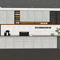 Modern Kitchen Interior Design With Grey Cabinets Island Counter And Appliances