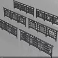 Black Decorative Railings With Intricate Cutout Patterns For Balcony Staircase Decoration
