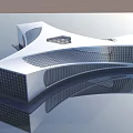 Innovative Modern Stadium Building With Curved Roof And Glass Facade Design