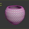 Modern Decorative Metal Vase With Geometric Woven Pattern And Silver Finish