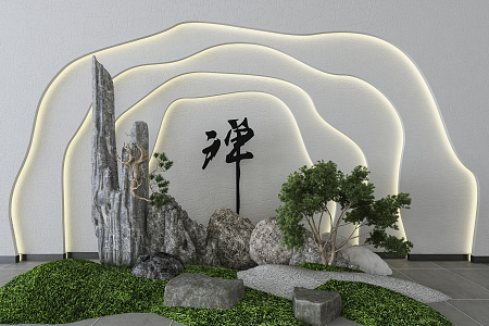 New Chinese landscape sketch 3d model