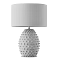 Blue Textured Base Table Lamp With White Lampshade And Multiple Color Options 3d model