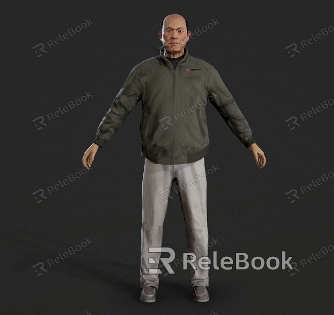 Realistic Mechanical Engineer Realistic Male Man Middle-aged Man Clothes Engineer Worker Boss Manager model