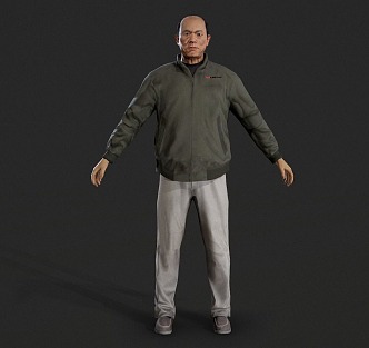 Realistic Mechanical Engineer Realistic Male Man Middle-aged Man Clothes Engineer Worker Boss Manager 3d model