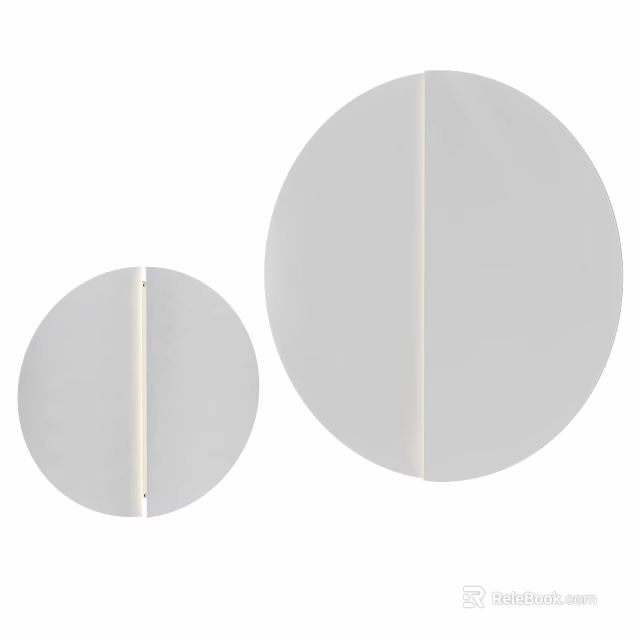 Modern Circular Wall Lights In Different Sizes For Minimalist Indoor Decoration 3d model