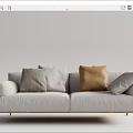 Modern double sofa 3d model