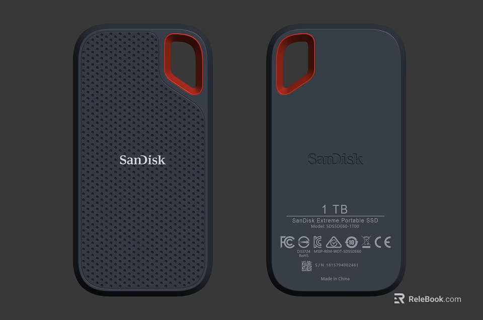 SanDisk 1TB External SSD Portable High Speed Storage Device With Sleek Design 3d model 