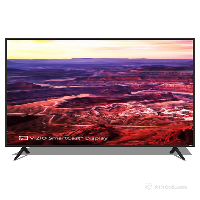 VIZIO SmartCast TV With Sleek Stand And Vivid Scenic Landscape 3d model 