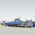 Fun Child Friendly Playground Equipment With Slides Sand Area And Climbing Features
