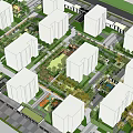 Residential Community Site Plan Featuring Building Layout Green Areas and Pathways