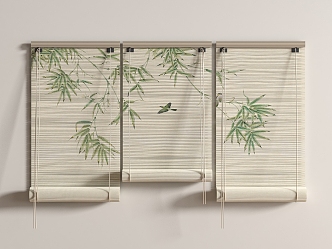 New Chinese Style Door Curtain 3d model