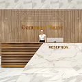 Modern Reception Desk Front Desk 3d model