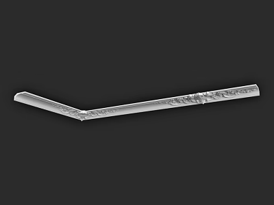 Durable L Shaped Metal Component With Holes For Structural Support 3d model