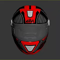 GIVI Red And Black Motorcycle Helmet With Clear Visor And Ventilated Design