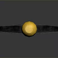 Medieval Sword With Silver Blade Black Yellow Hilt And Yellow Pommel