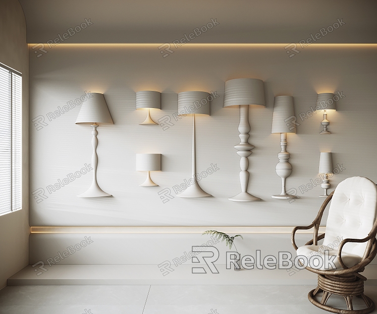 Silent wall lamp embedded gypsum wall lamp model