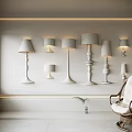 Silent wall lamp embedded gypsum wall lamp 3d model