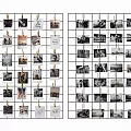 Grid Photo Wall With Clothespins Holding Various Photos And Notes