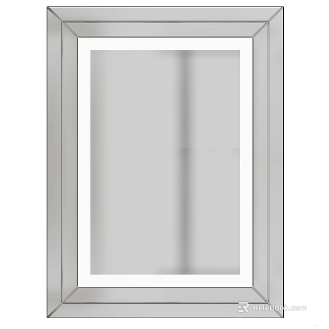 Modern Framed Mirror With Sleek Design And Reflective Surface For Home Interior 3d model 