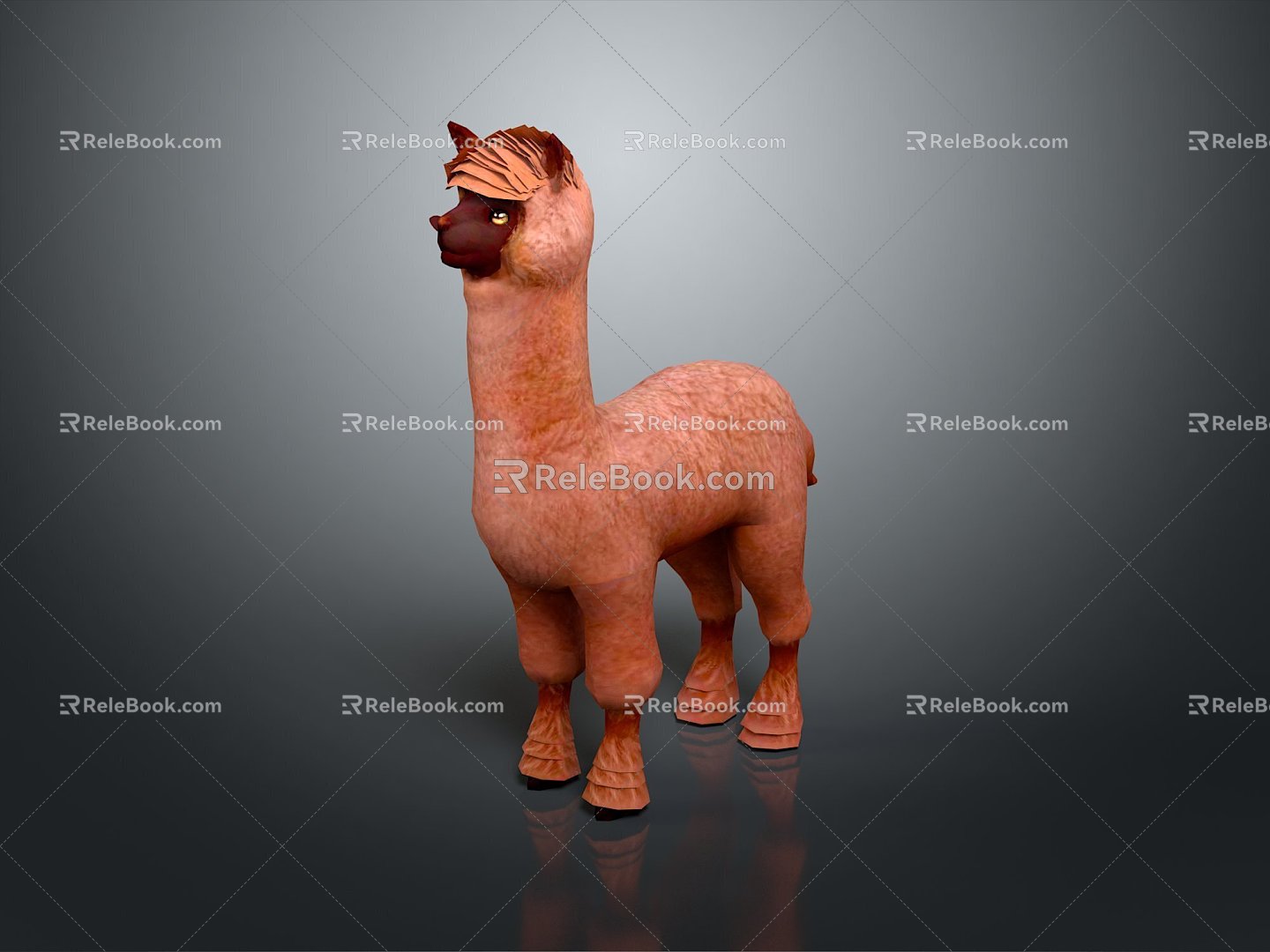 alpaca wool llama alpaca alpaca camel sheep humpless moose animal 3d model