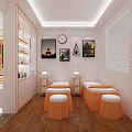 Elegant Modern Beauty Specialty Store Interior With Display Shelves Mirrors And Product Counters