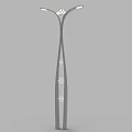 Tall Modern Outdoor Lights With Elegant Curved Poles And Decorative Patterns