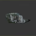 Garden Landscape Rocky Mountain Model With Natural Rock Formations And Green Grass