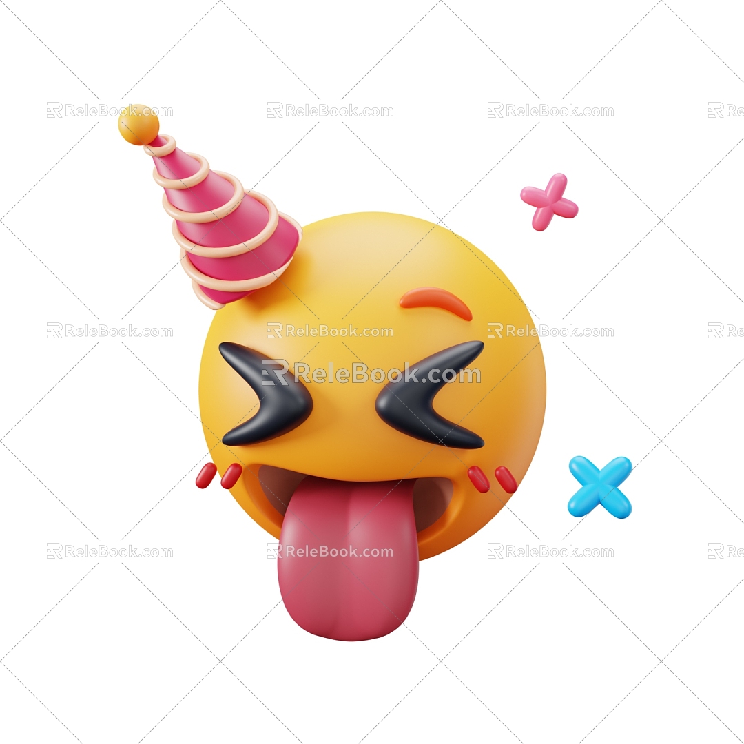 Modern Cartoon Expression Animation Expression Small Expression 3d model