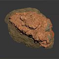 Natural Stone Rock Formation With Rough Surface And Layered Texture In Earth Tones