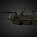 Armored vehicle reconnaissance vehicle AMX 10RC wheeled reconnaissance vehicle infantry fighting vehicle low face number low model simple model game film and television level super realistic 3d model